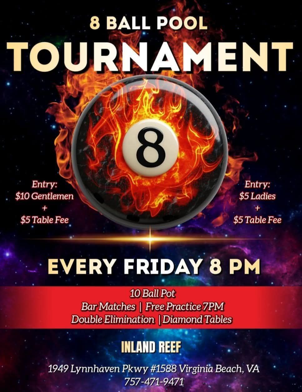 8 Ball Pool Tournament flyer