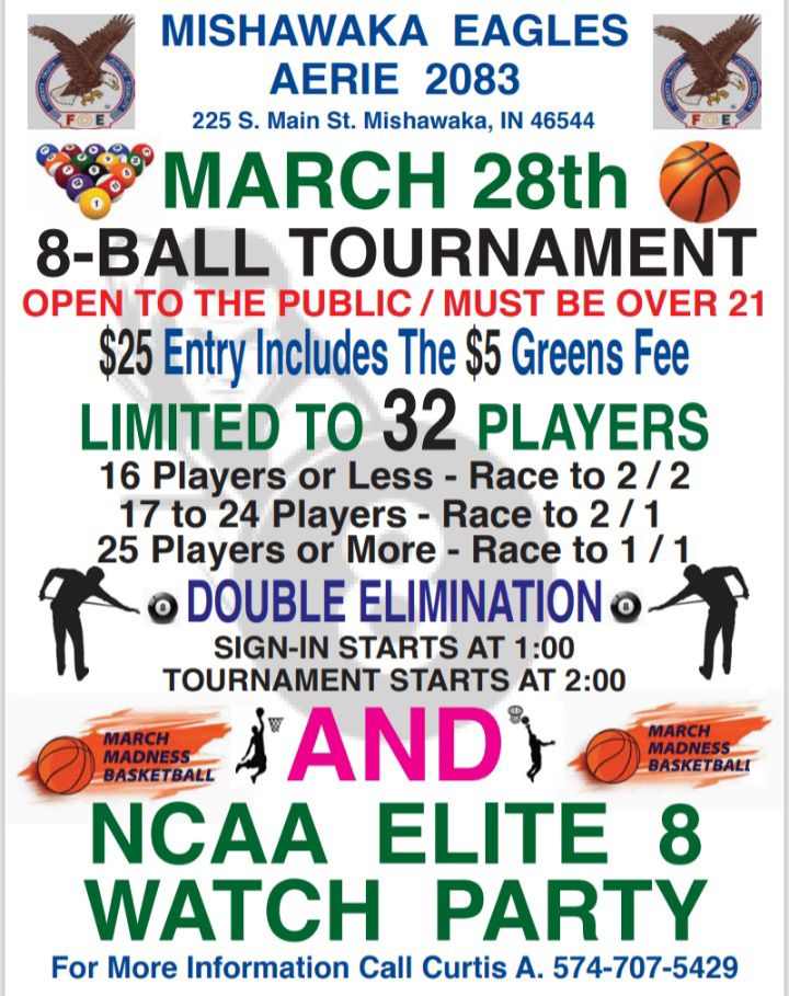 8-Ball Tournament flyer
