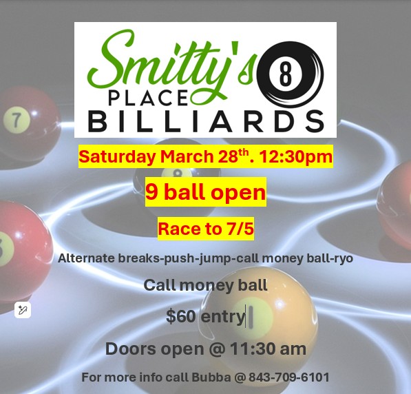 9 Ball Open flyer