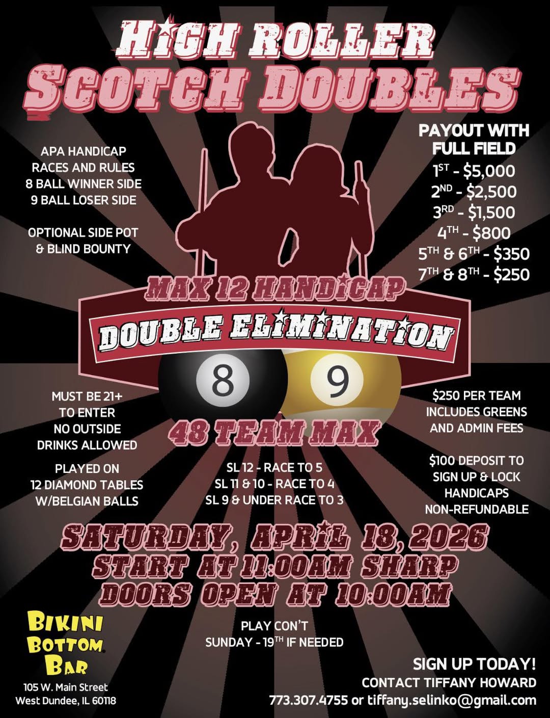 High Roller Scotch Doubles flyer