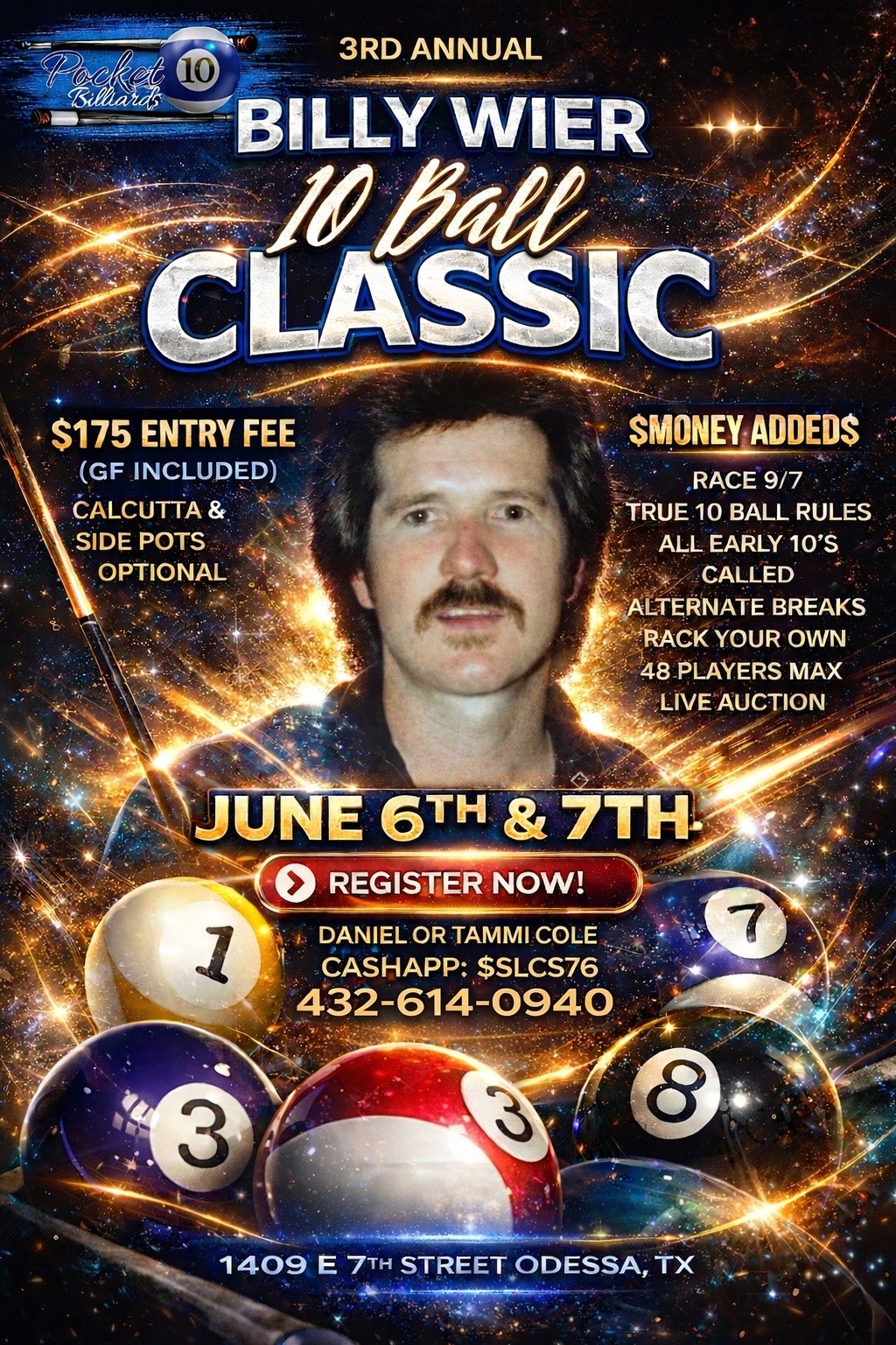 Billy Wier 10 Ball Classic flyer