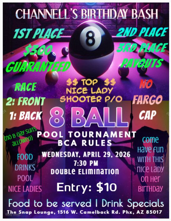 Channell's Birthday Bash flyer