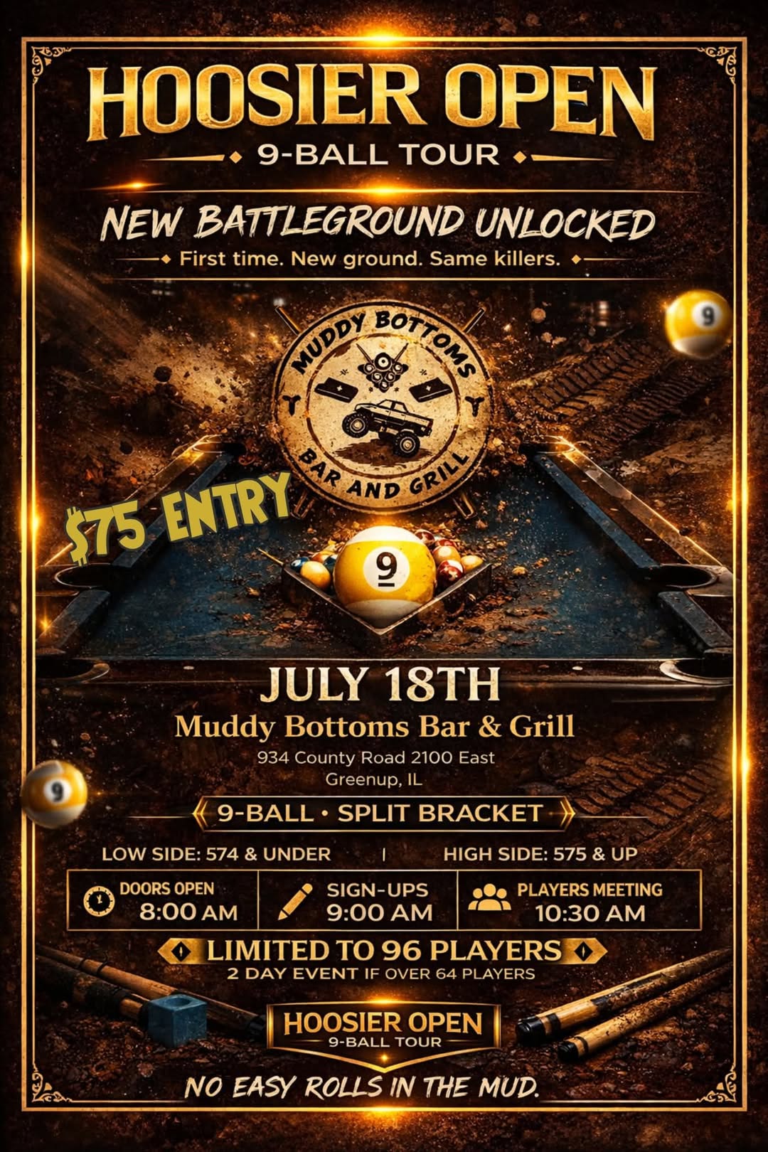 Hoosier Open 9-Ball Tour flyer