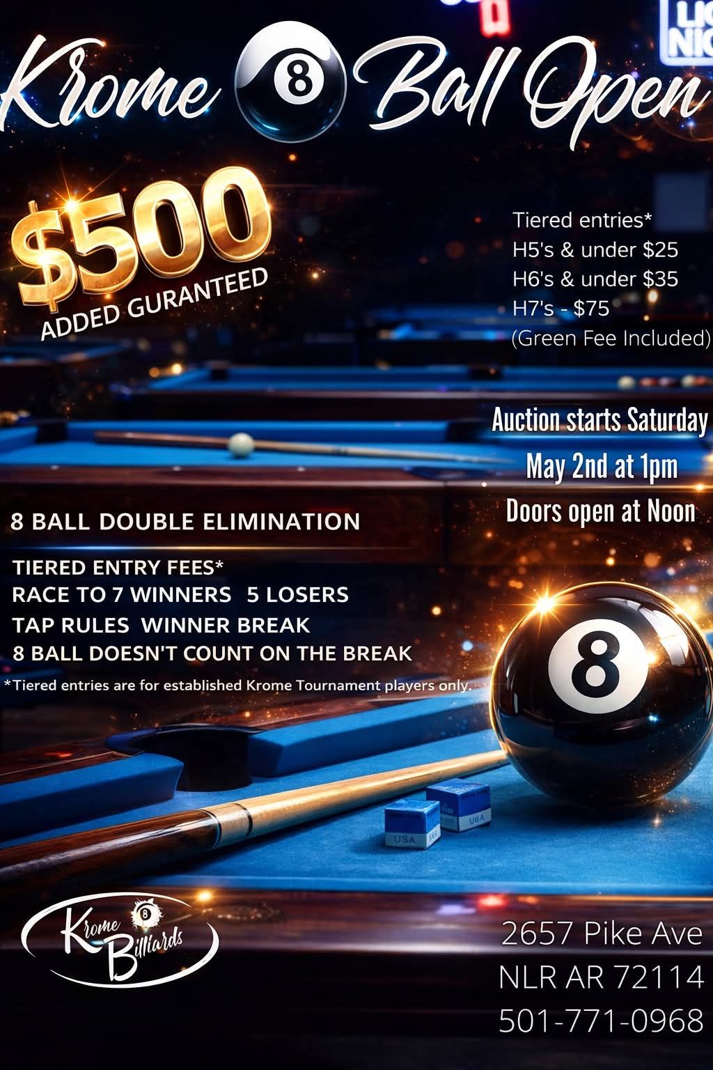 Krome 8 Ball Open flyer