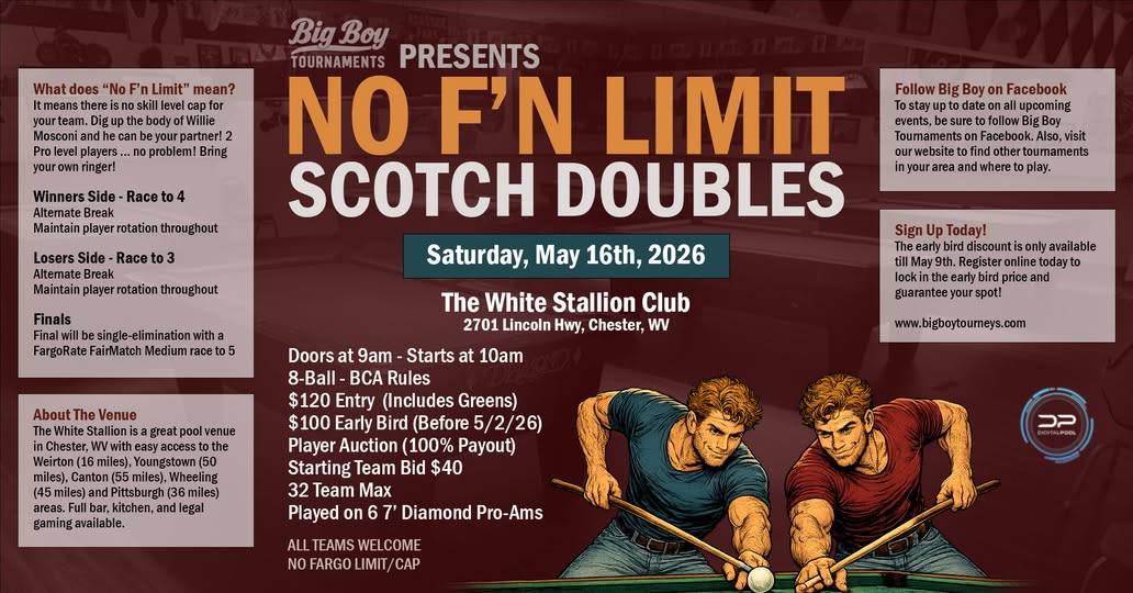 No F'n Limit Scotch Doubles flyer