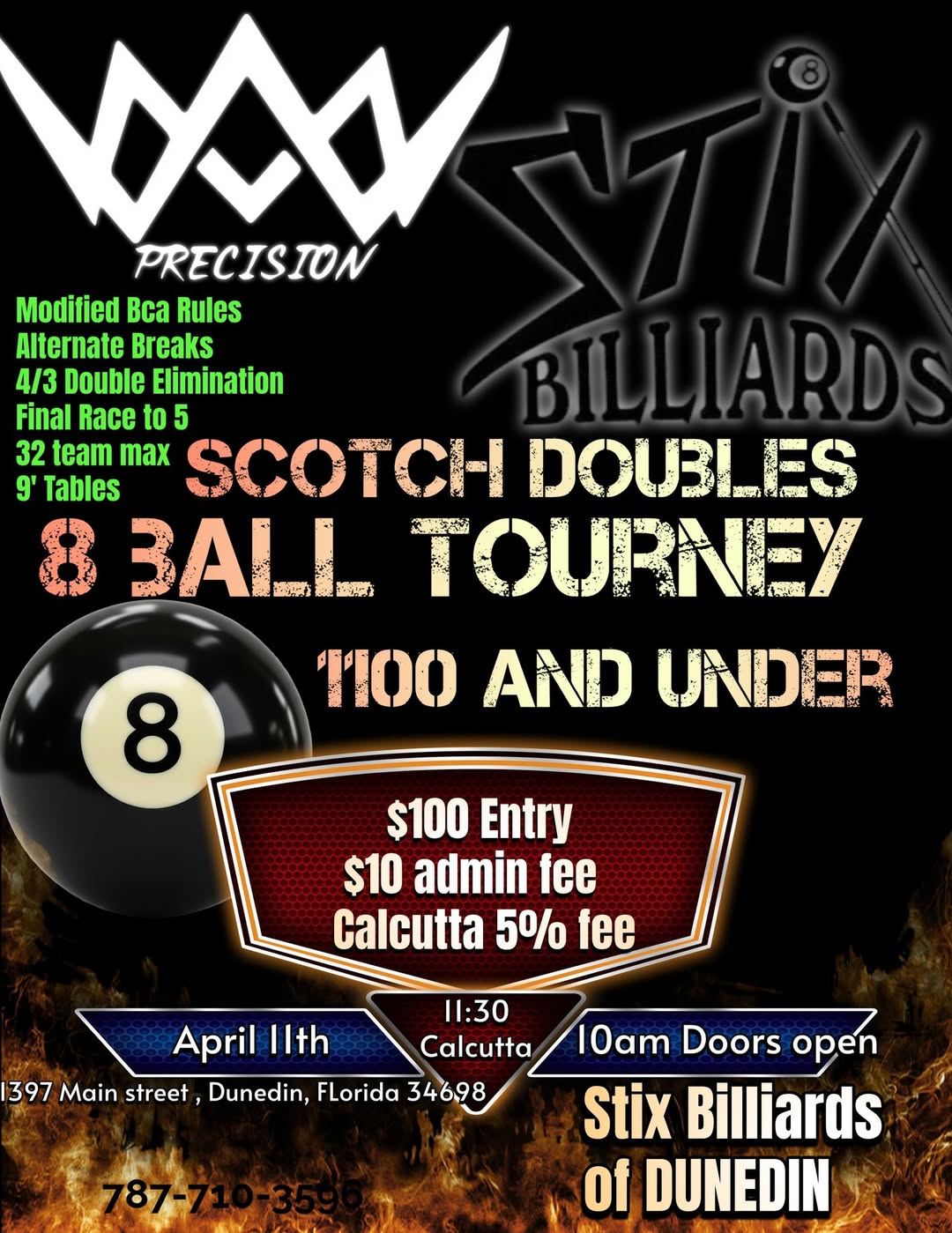 Scotch Doubles 8 Ball Tourney flyer