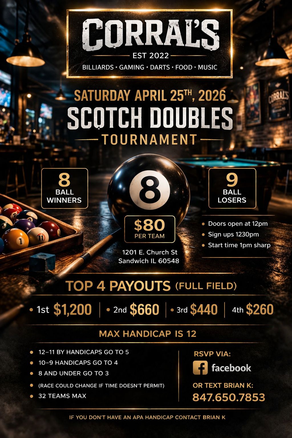Scotch Doubles Tournament flyer
