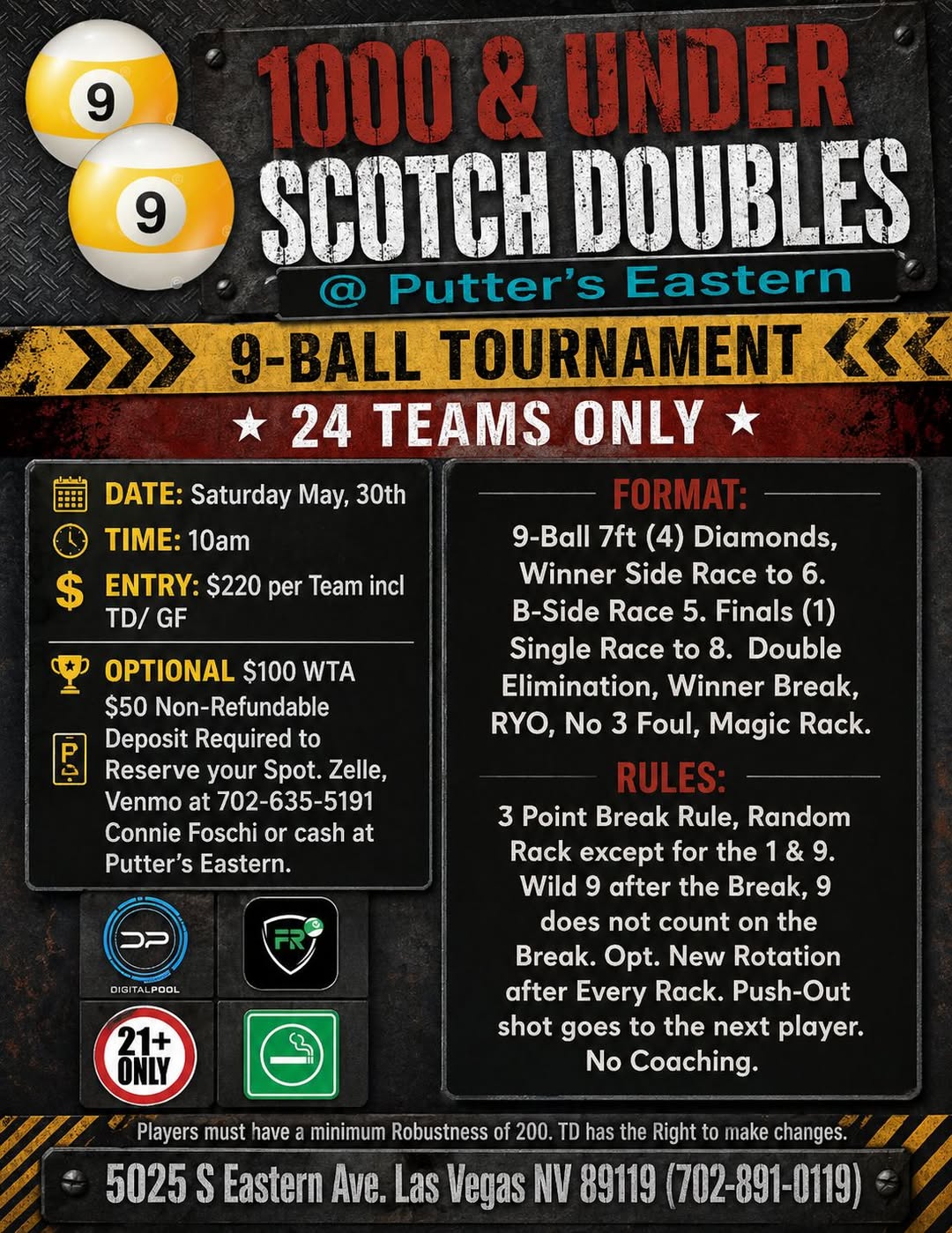 1000 & Under Scotch Doubles flyer