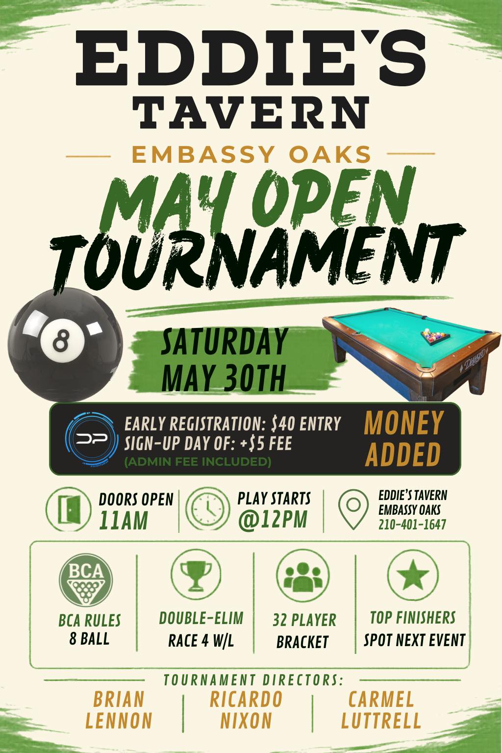 May Open Tournament flyer