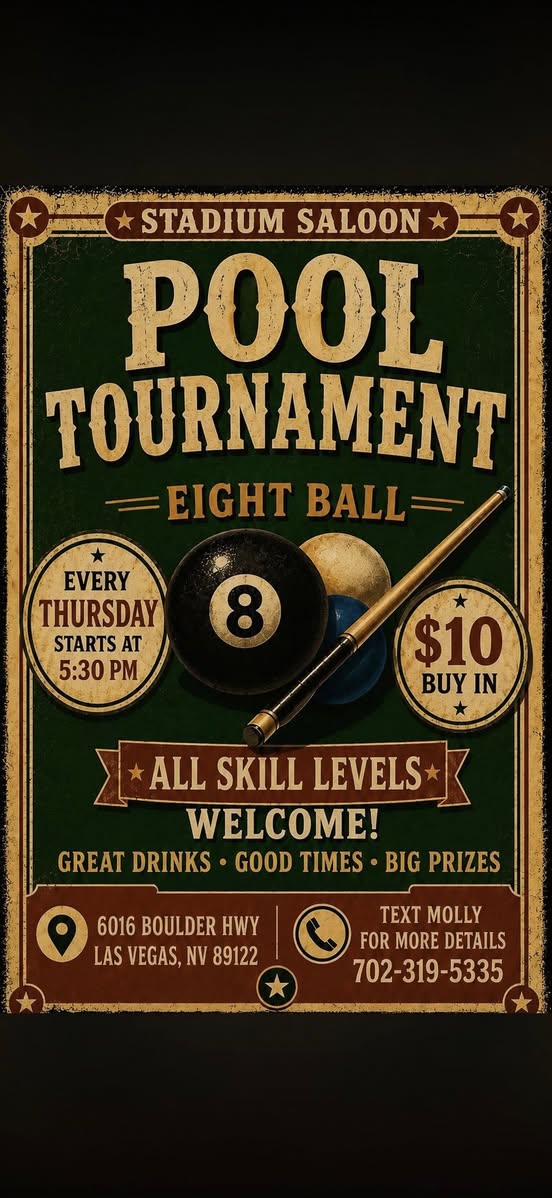 Pool Tournament flyer