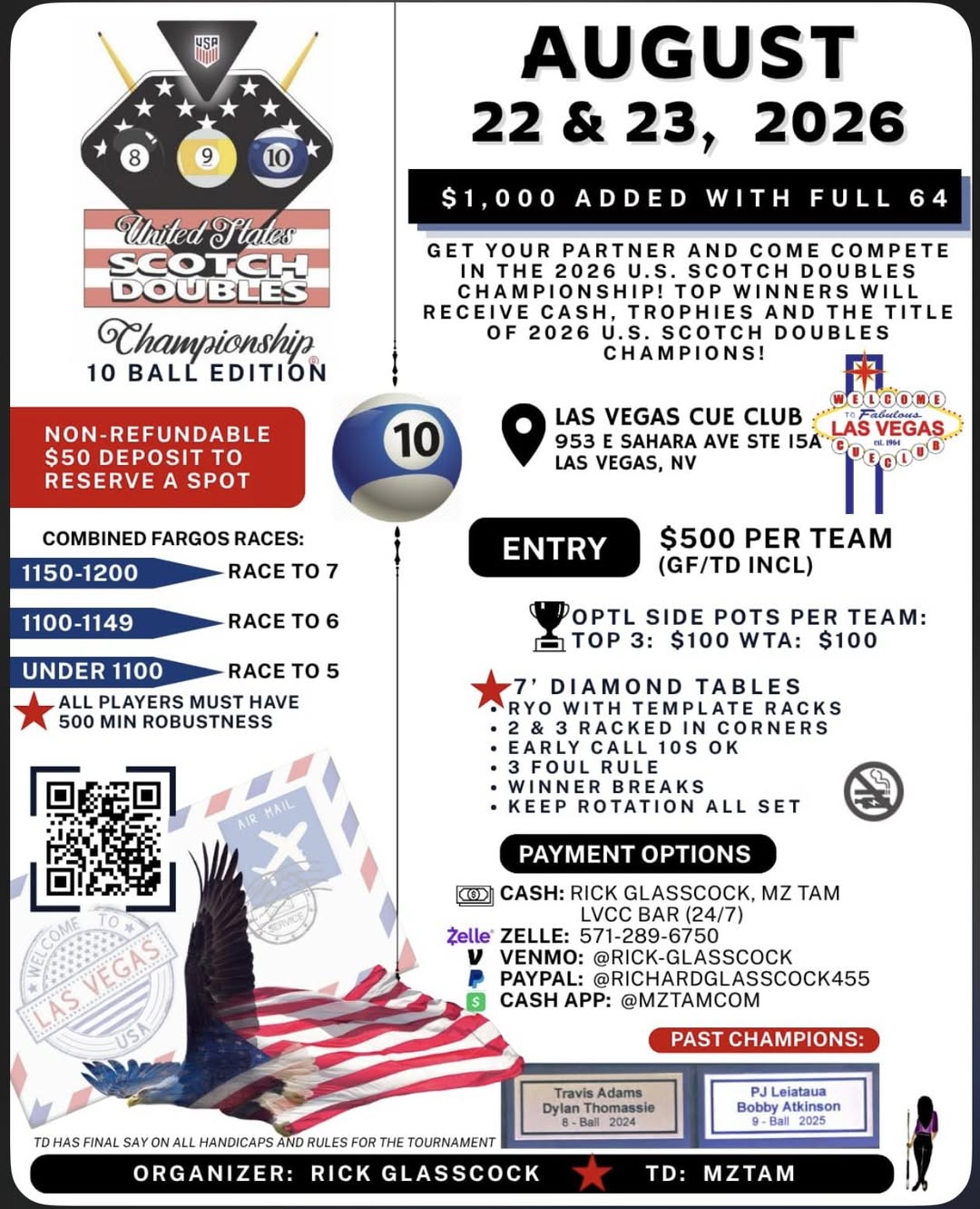 United States Scotch Doubles Championship 10 Ball Edition flyer