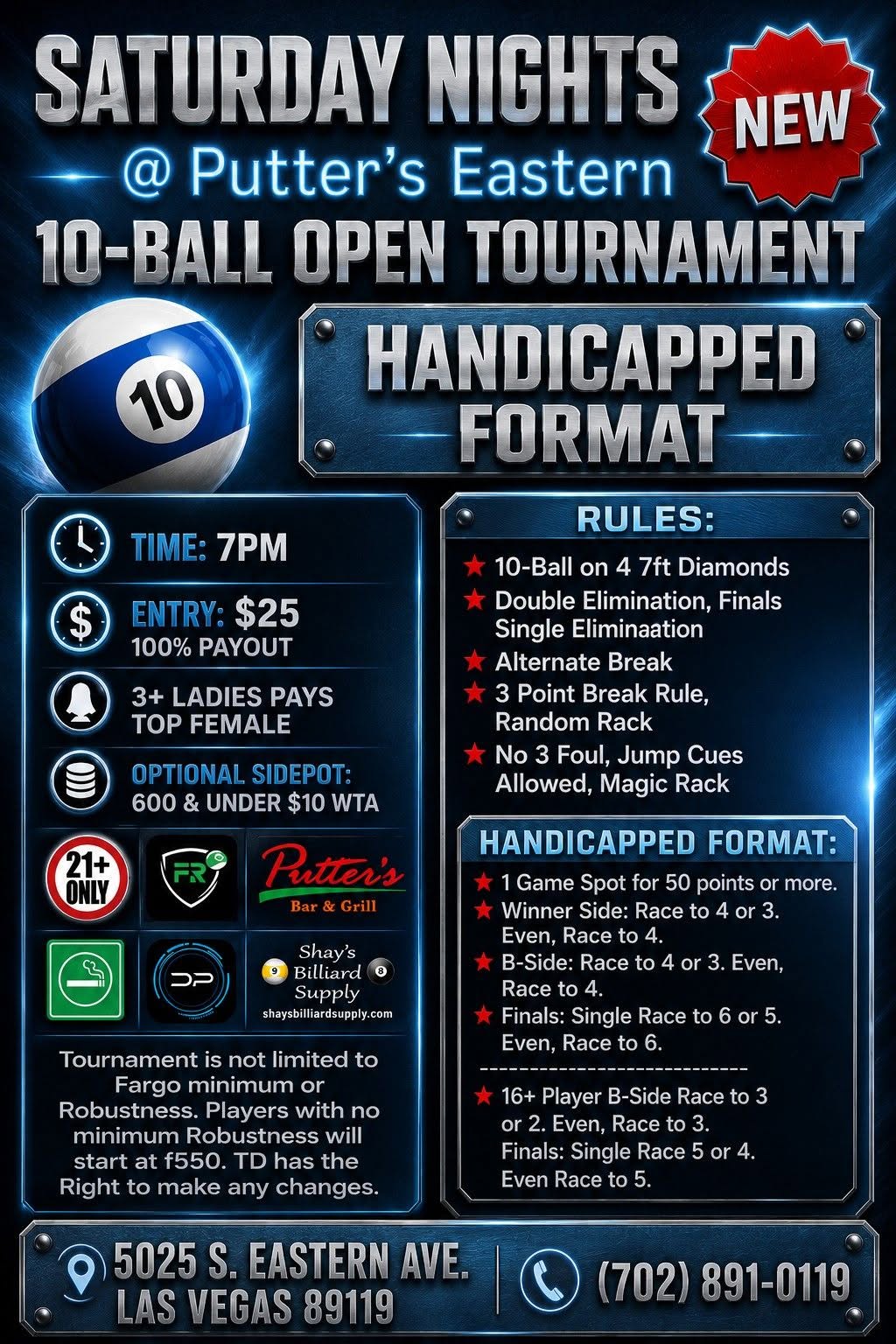 10-Ball Open Tournament flyer