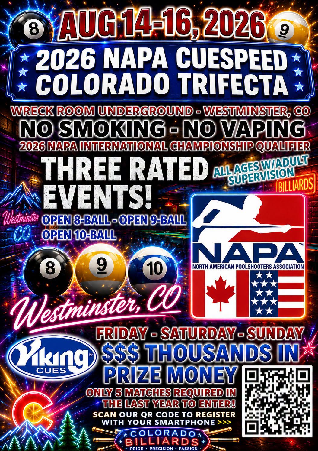 2026 Napa Cuespeed Colorado Trifecta flyer