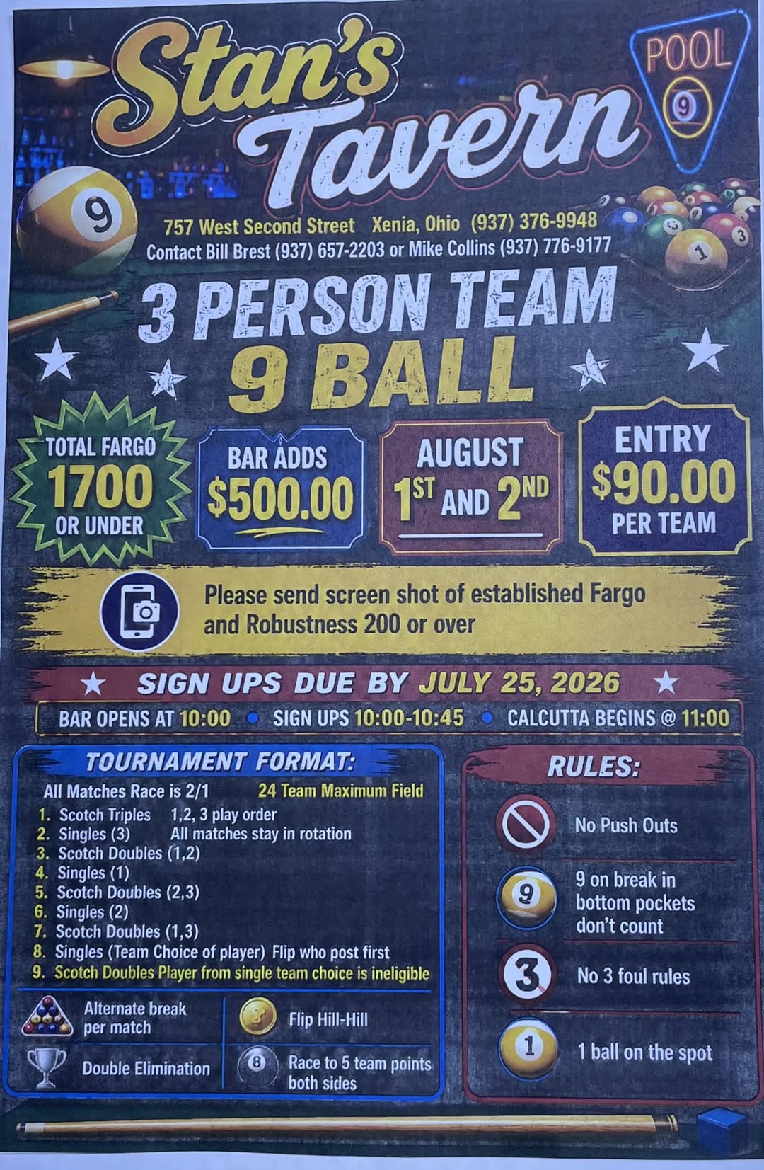 3 Person Team 9 Ball flyer