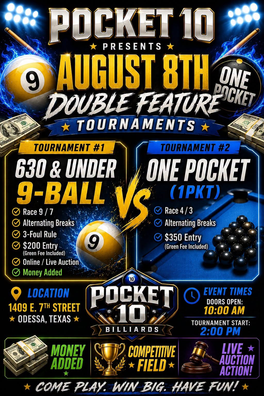 630 & Under 9-Ball flyer