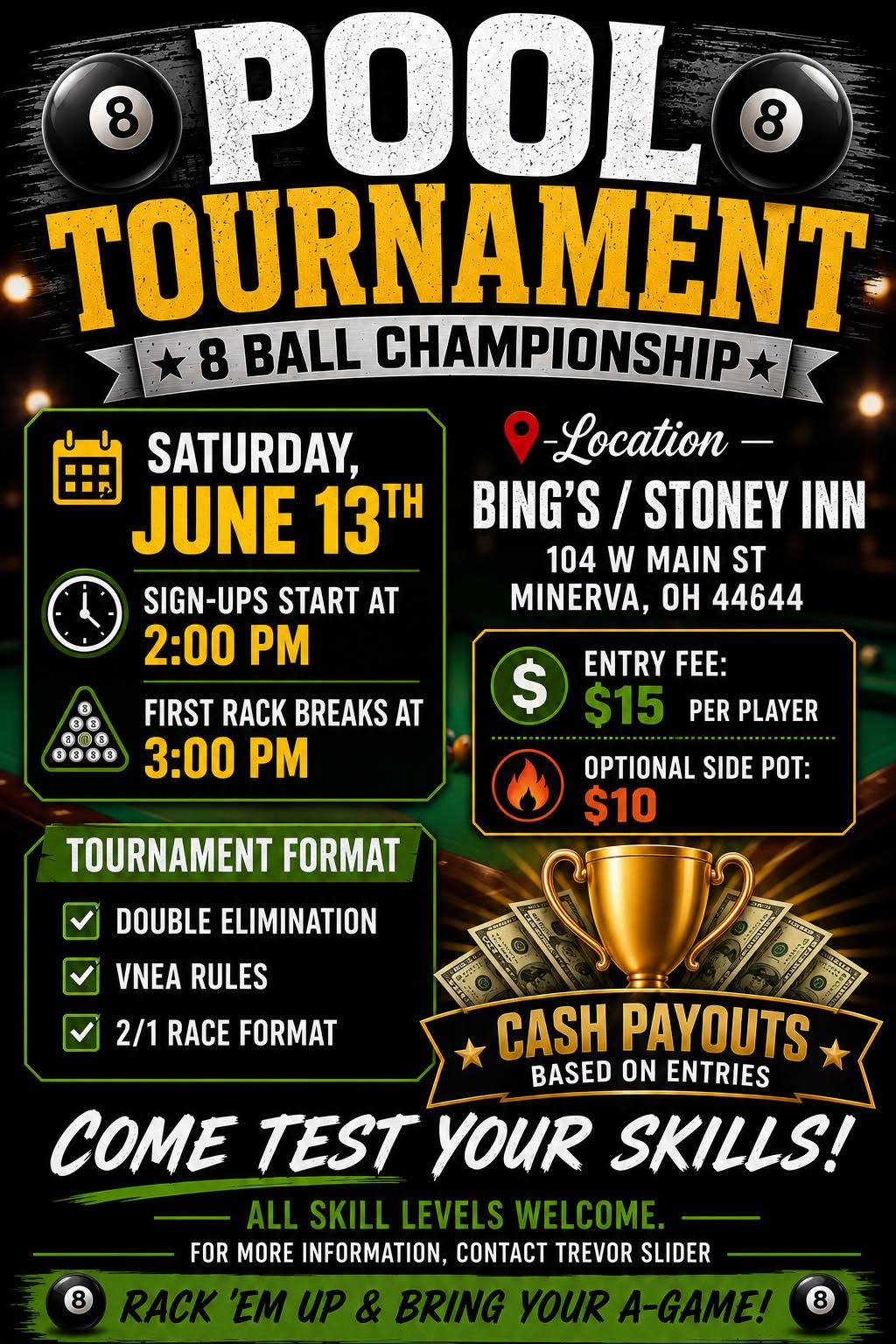 8 Ball Championship flyer