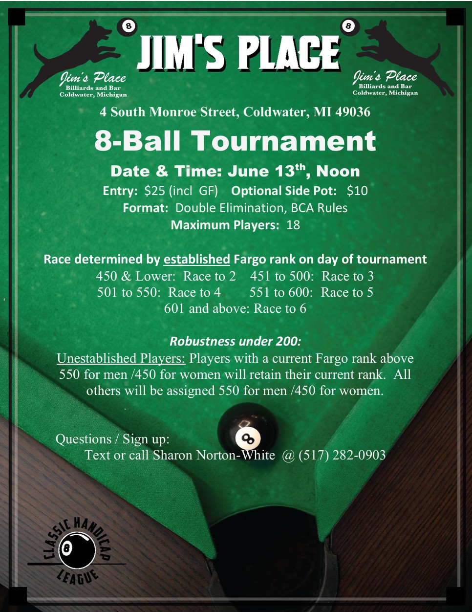 8-Ball Tournament flyer