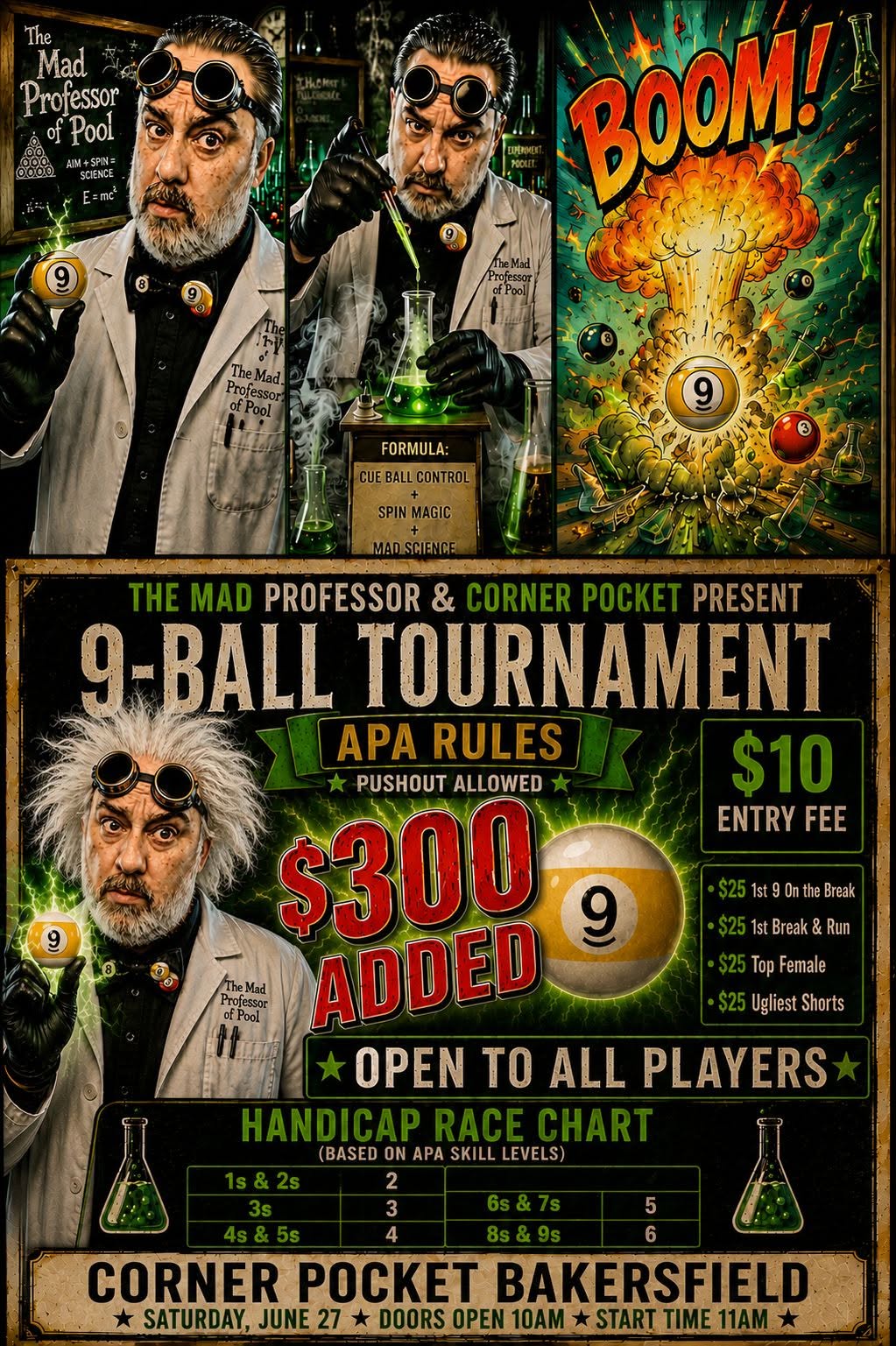 9-Ball Tournament flyer