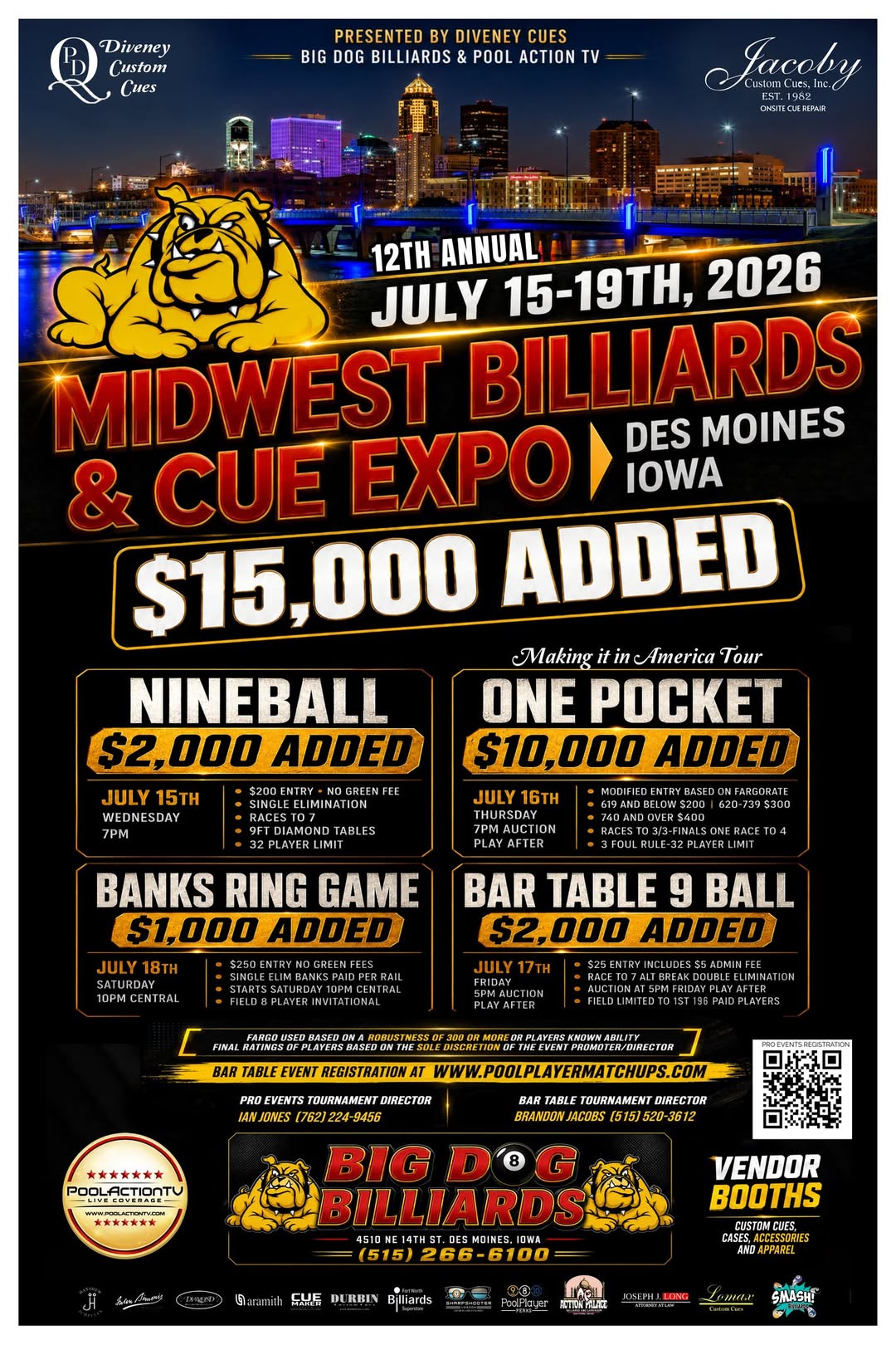 Midwest Billiards & Cue Expo flyer