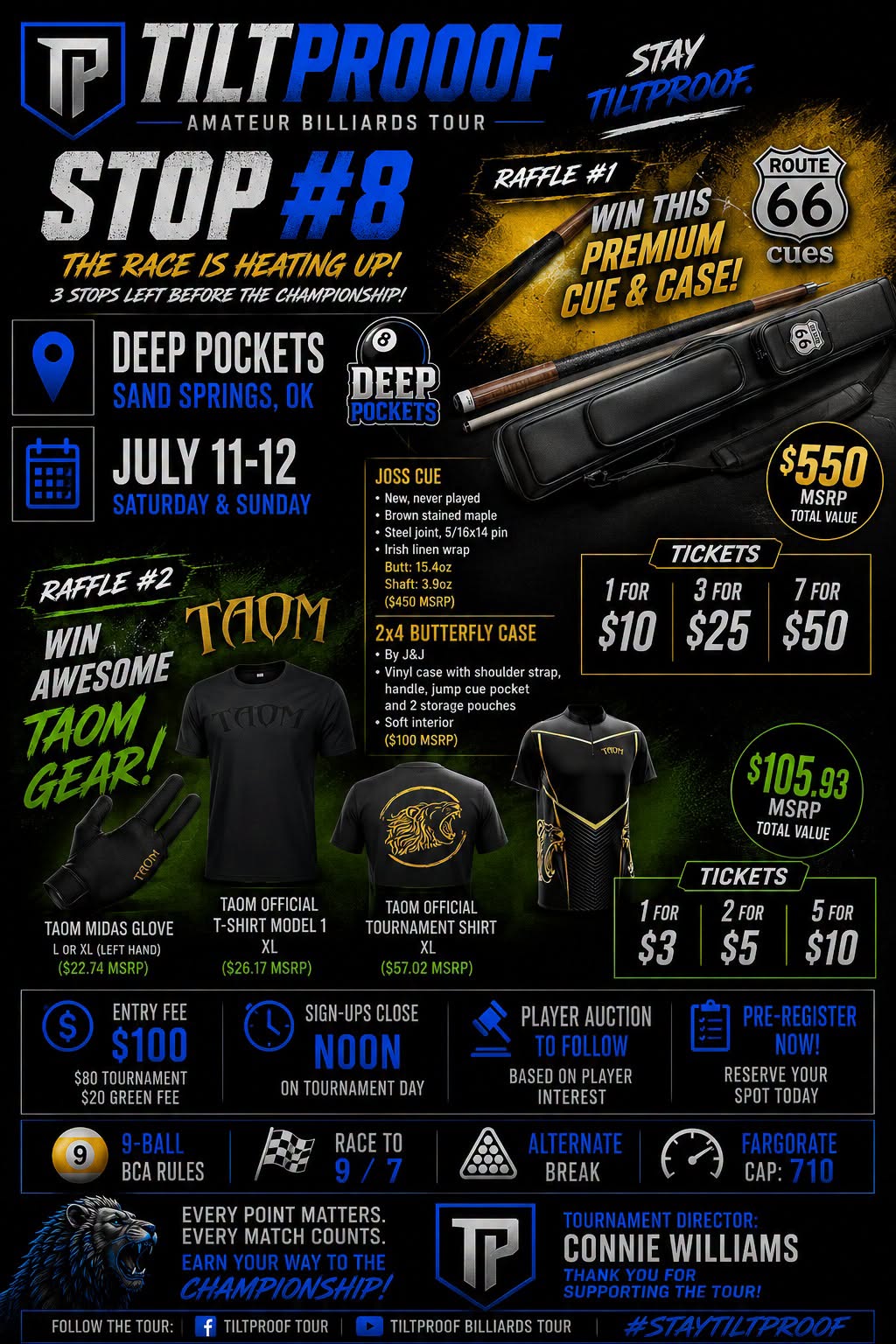 Tiltproof Amateur Billiards Tour Stop #8 flyer