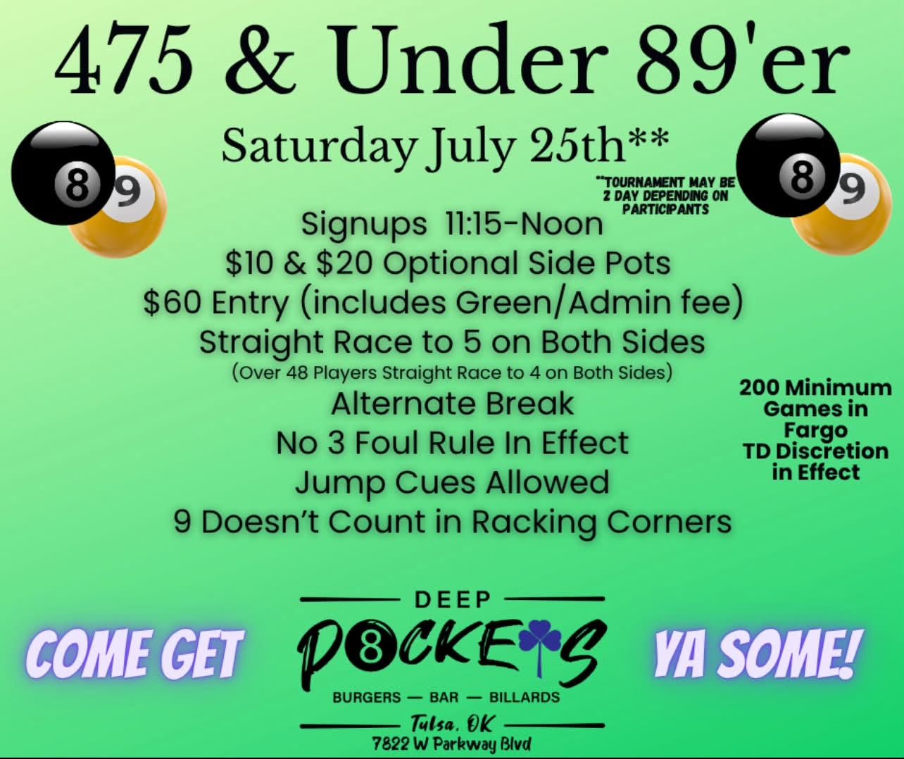 475 & Under 89'er flyer