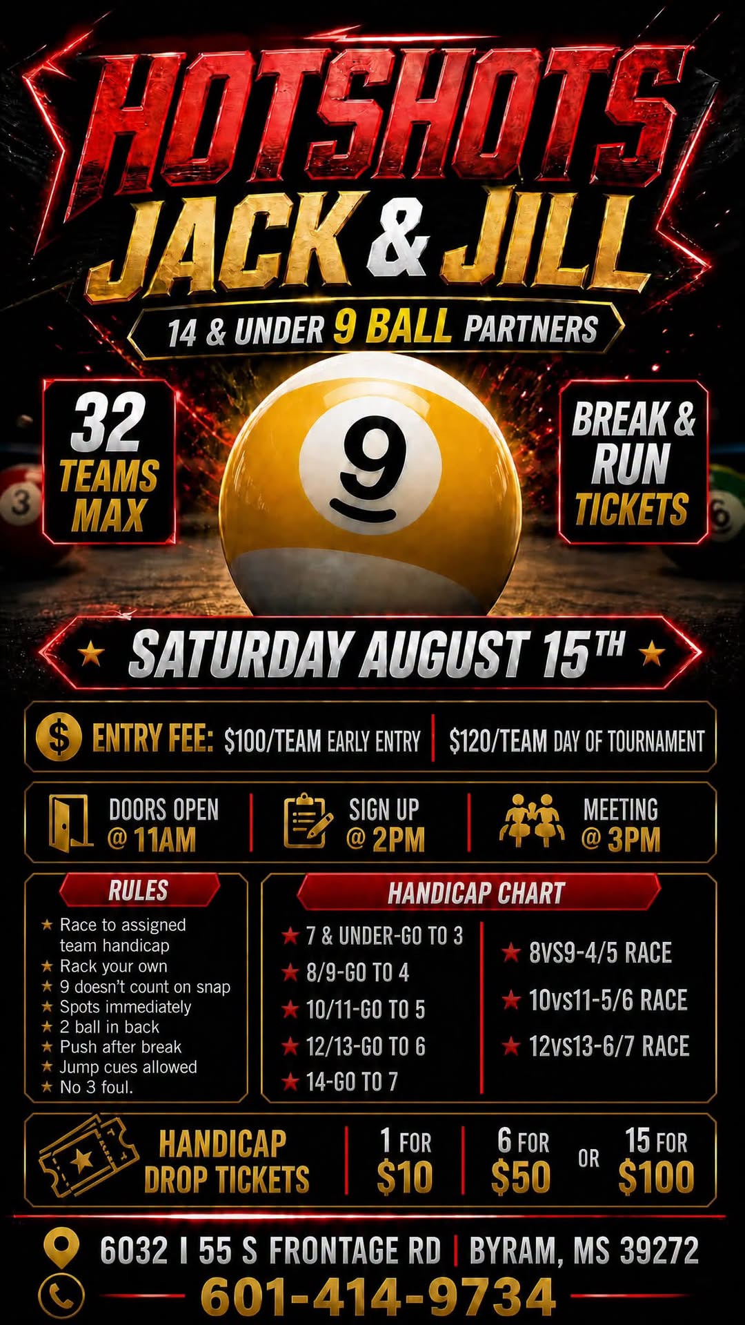 Hotshots Jack & Jill flyer