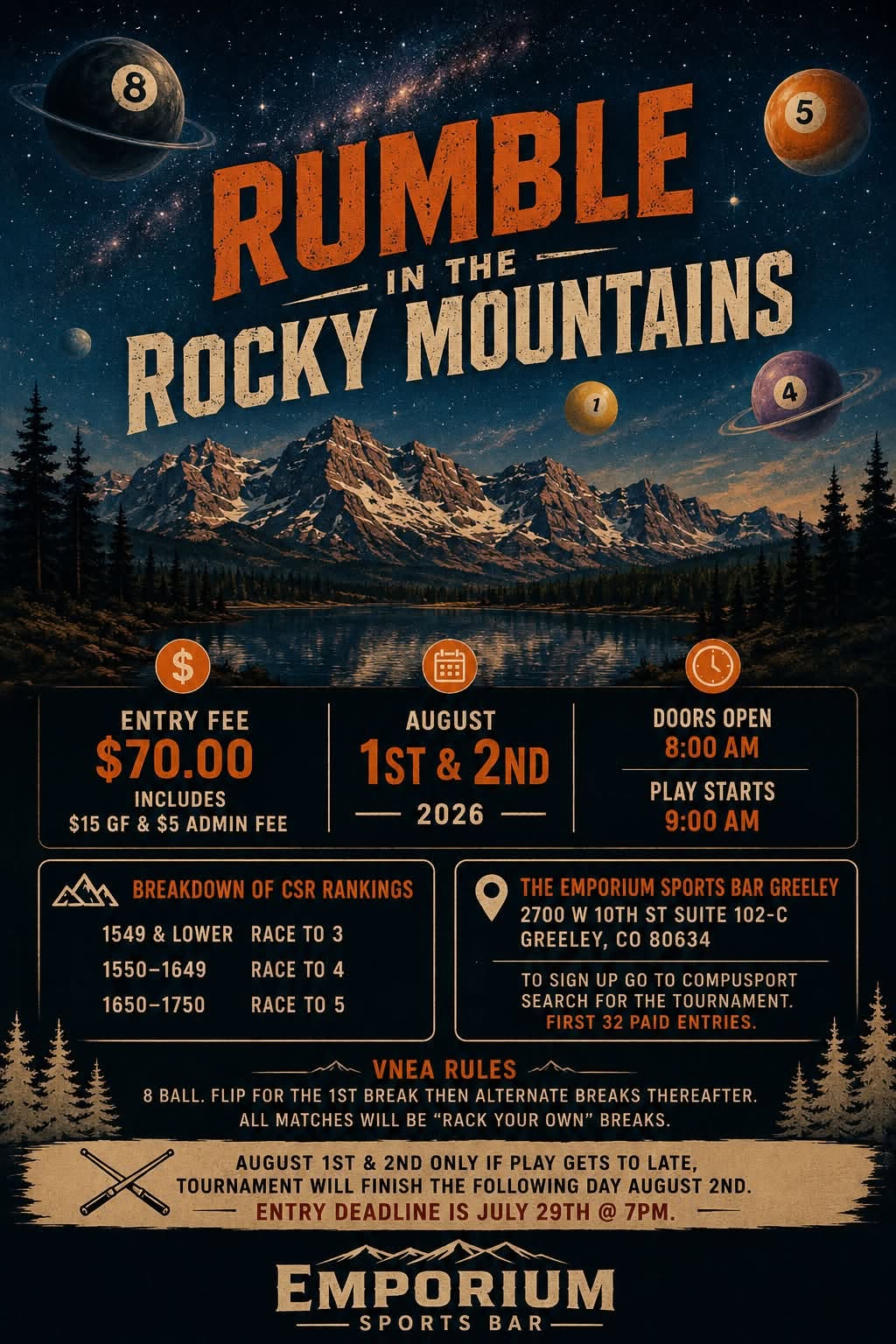 Rumble in the Rocky Mountains flyer
