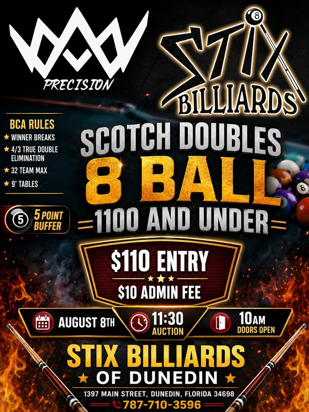 Scotch Doubles 8 Ball 1100 And Under flyer