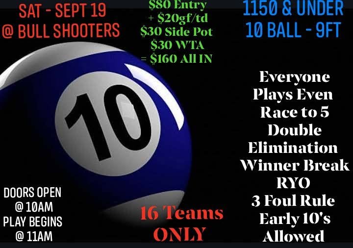 1150 & Under 10 Ball - 9ft flyer