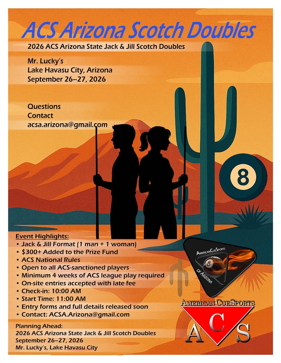 2026 ACS Arizona State Jack & Jill Scotch Doubles flyer