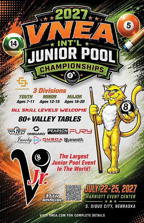 2027 VNEA Int'l Junior Pool Championships flyer