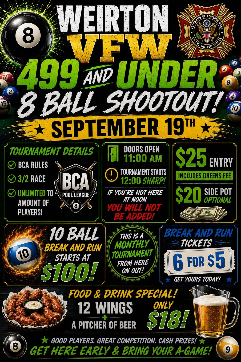 499 And Under 8 Ball Shootout flyer