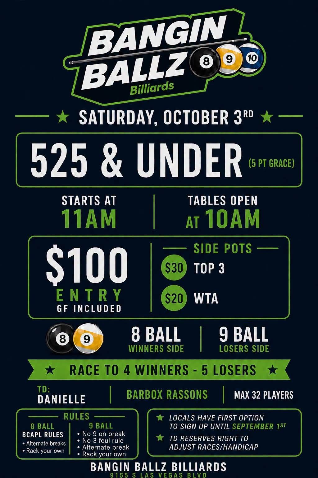525 & Under flyer