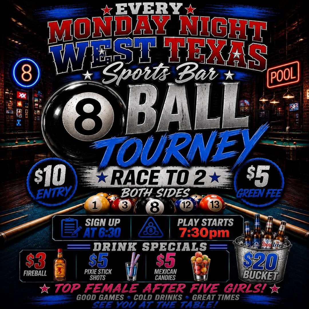8 Ball Tourney flyer