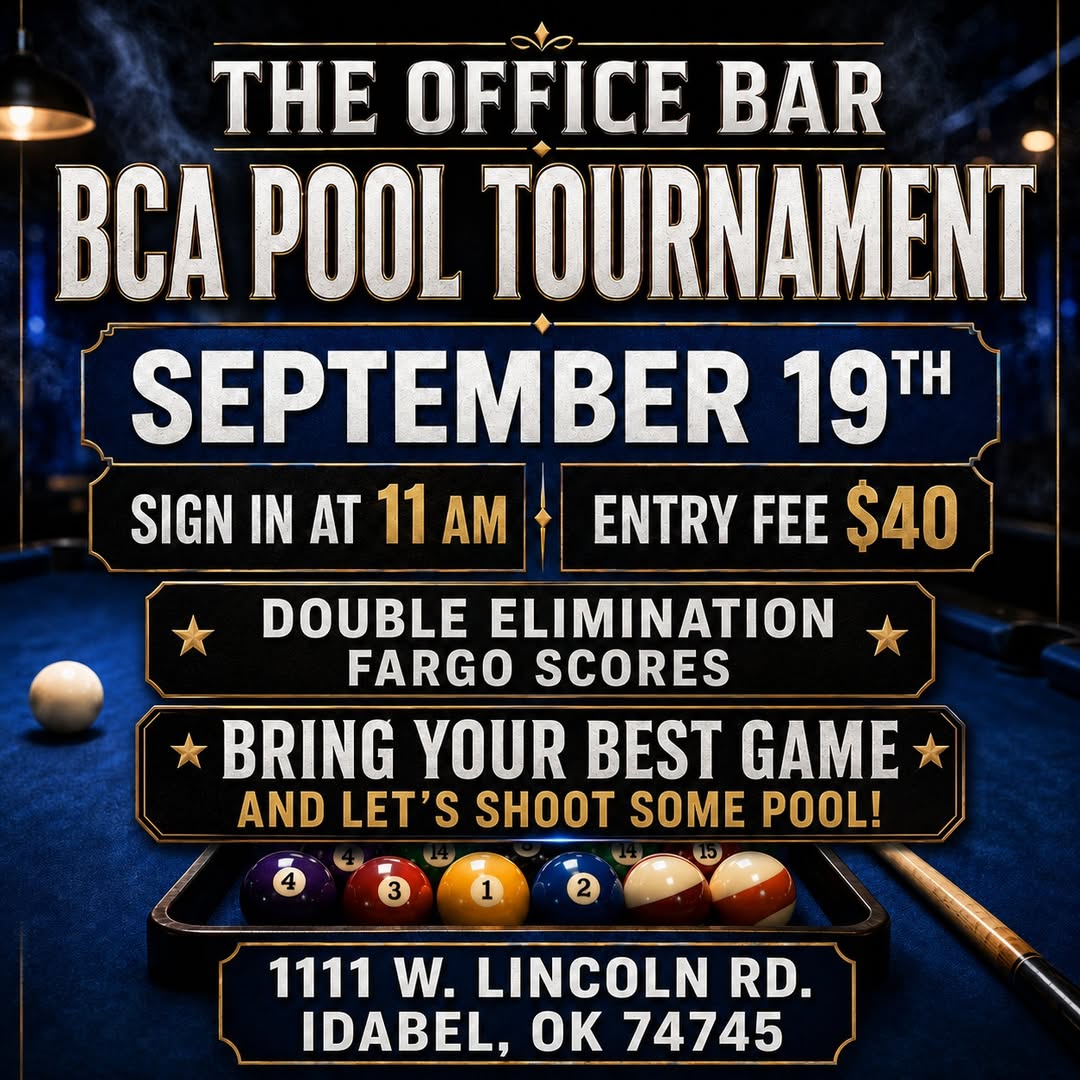 BCA Pool Tournament flyer