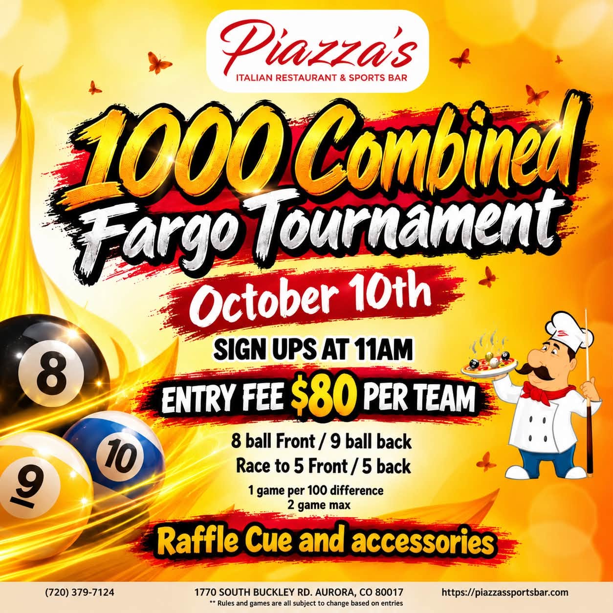 1000 Combined Fargo Tournament flyer