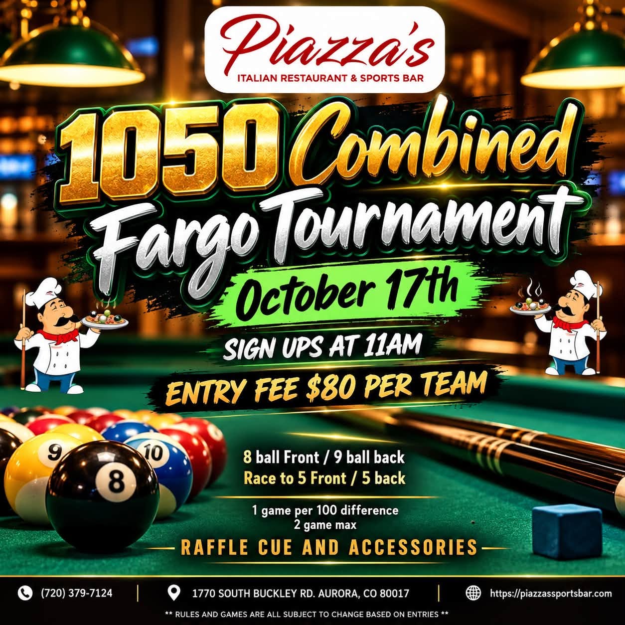 1050 Combined Fargo Tournament flyer