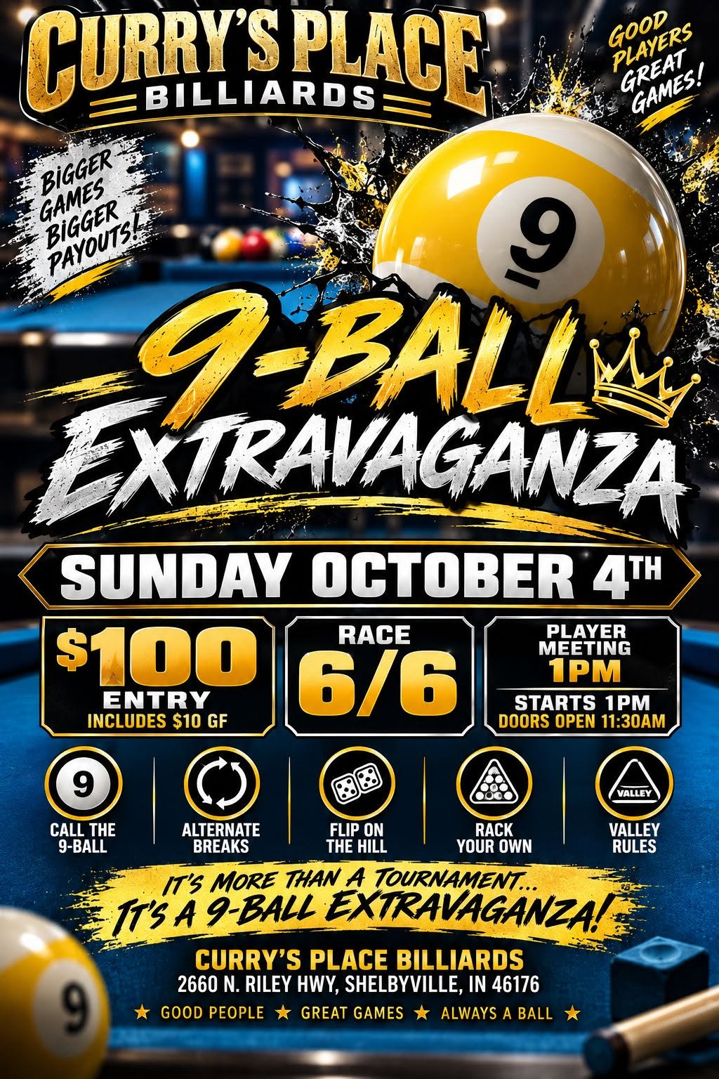 9-Ball Extravaganza flyer
