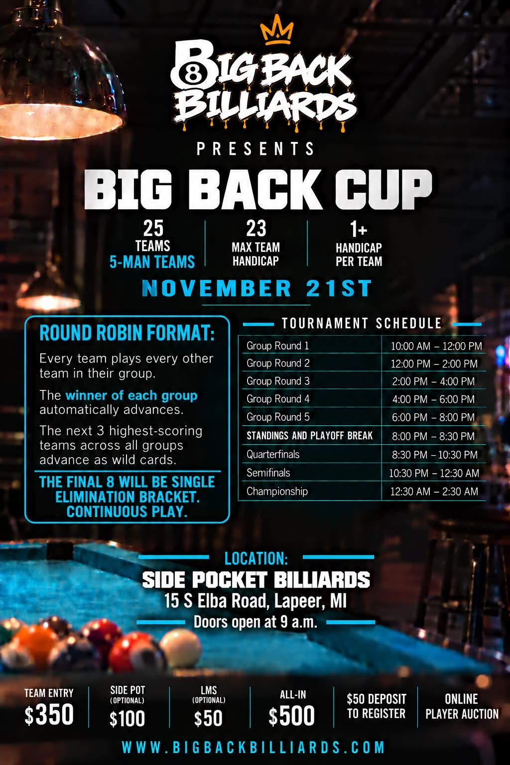 Big Back Cup flyer