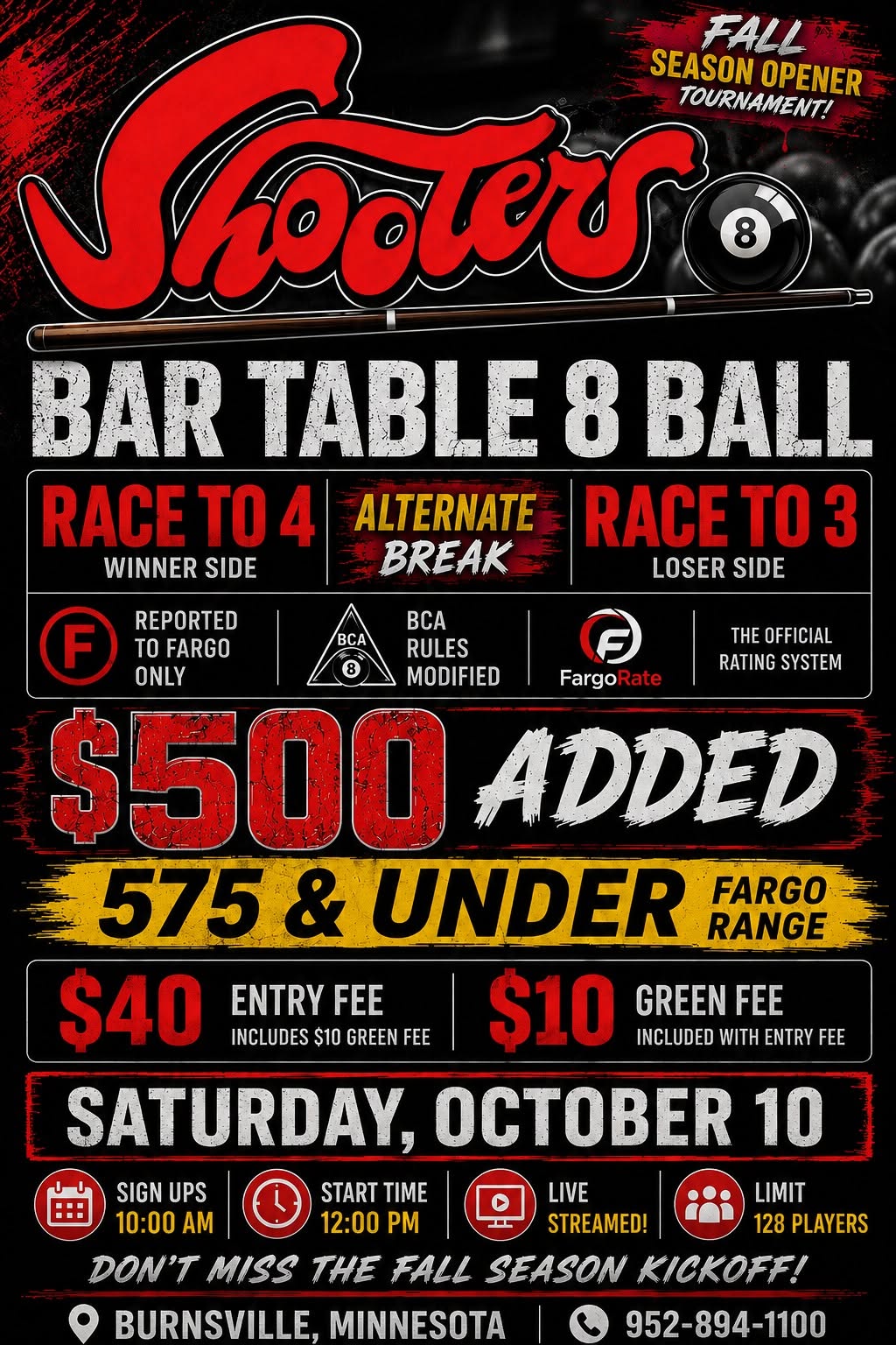 Fall Season Opener Tournament flyer