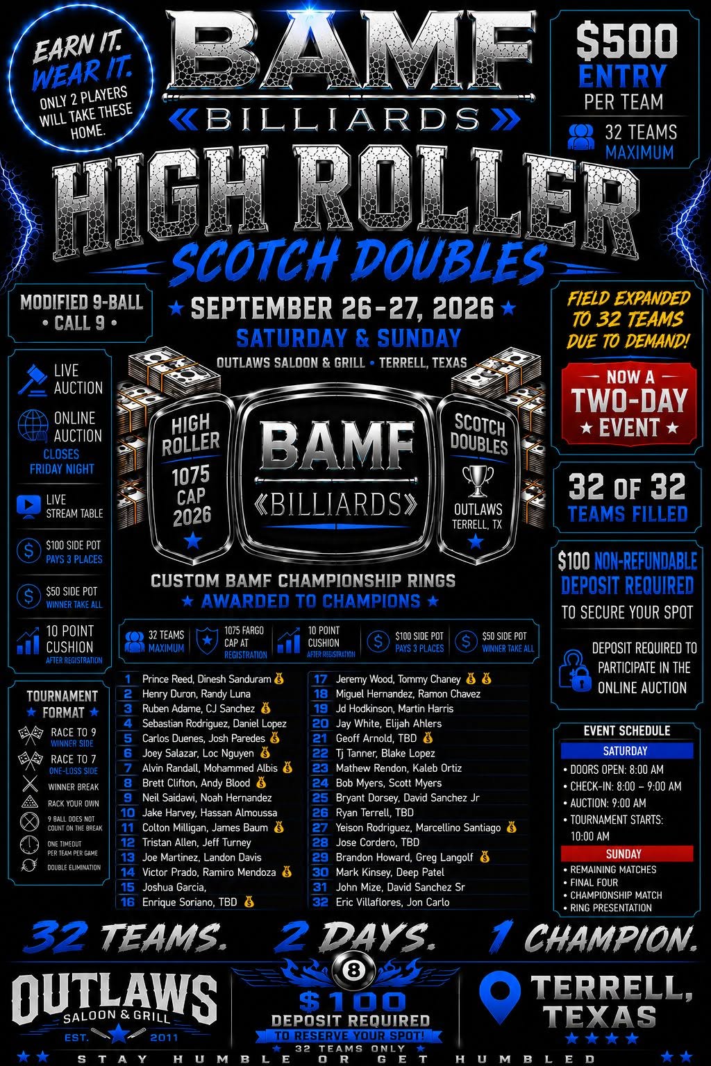 High Roller Scotch Doubles flyer