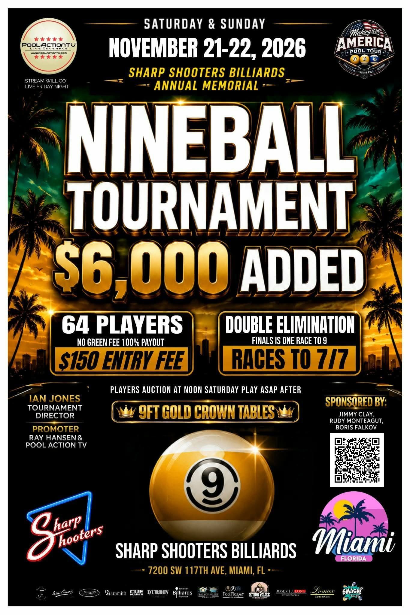 Nineball Tournament flyer