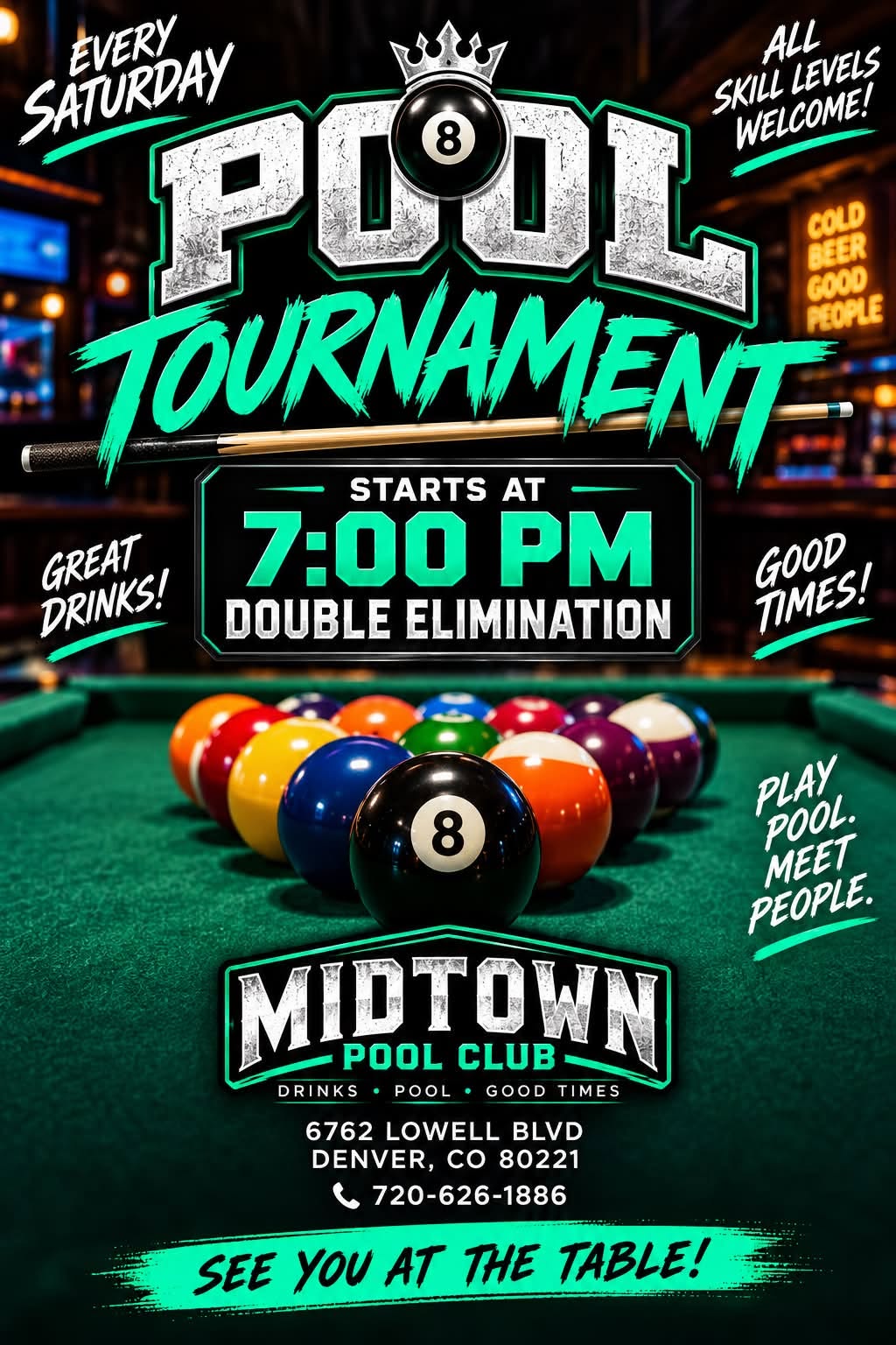 Pool Tournament flyer