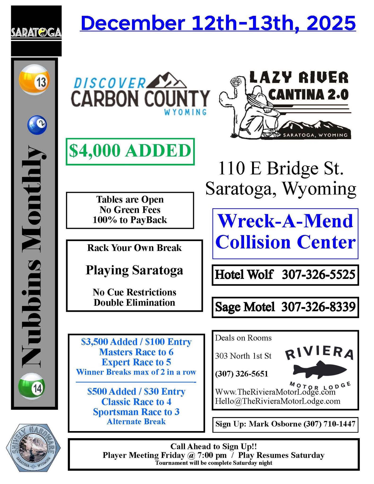 Nubbins Monthly flyer