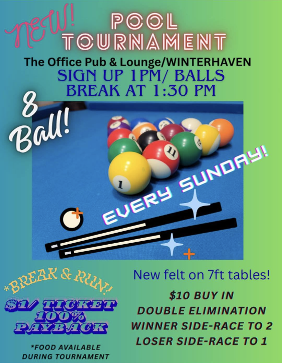 Pool Tournament flyer