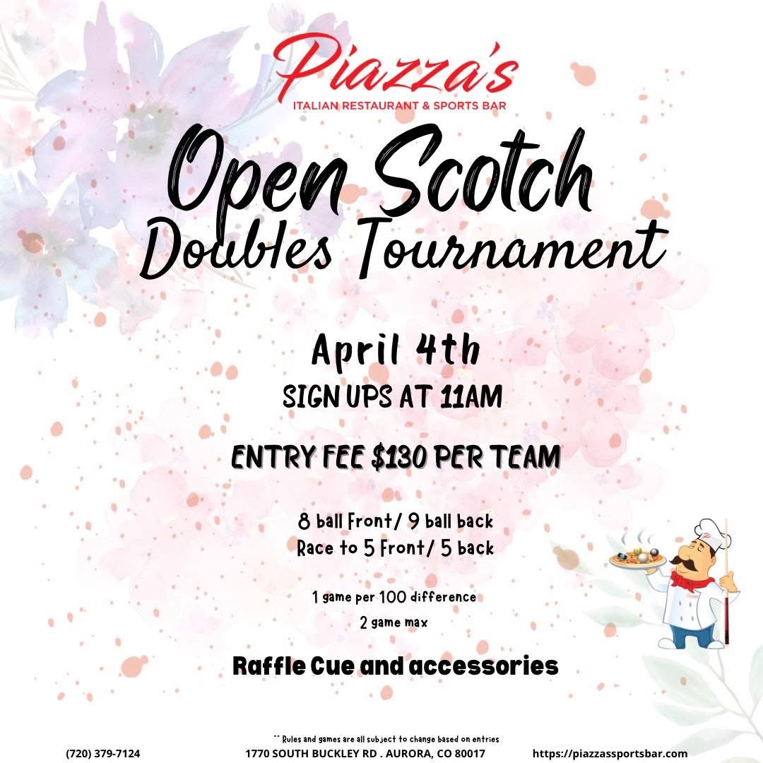Open Scotch Doubles Tournament flyer