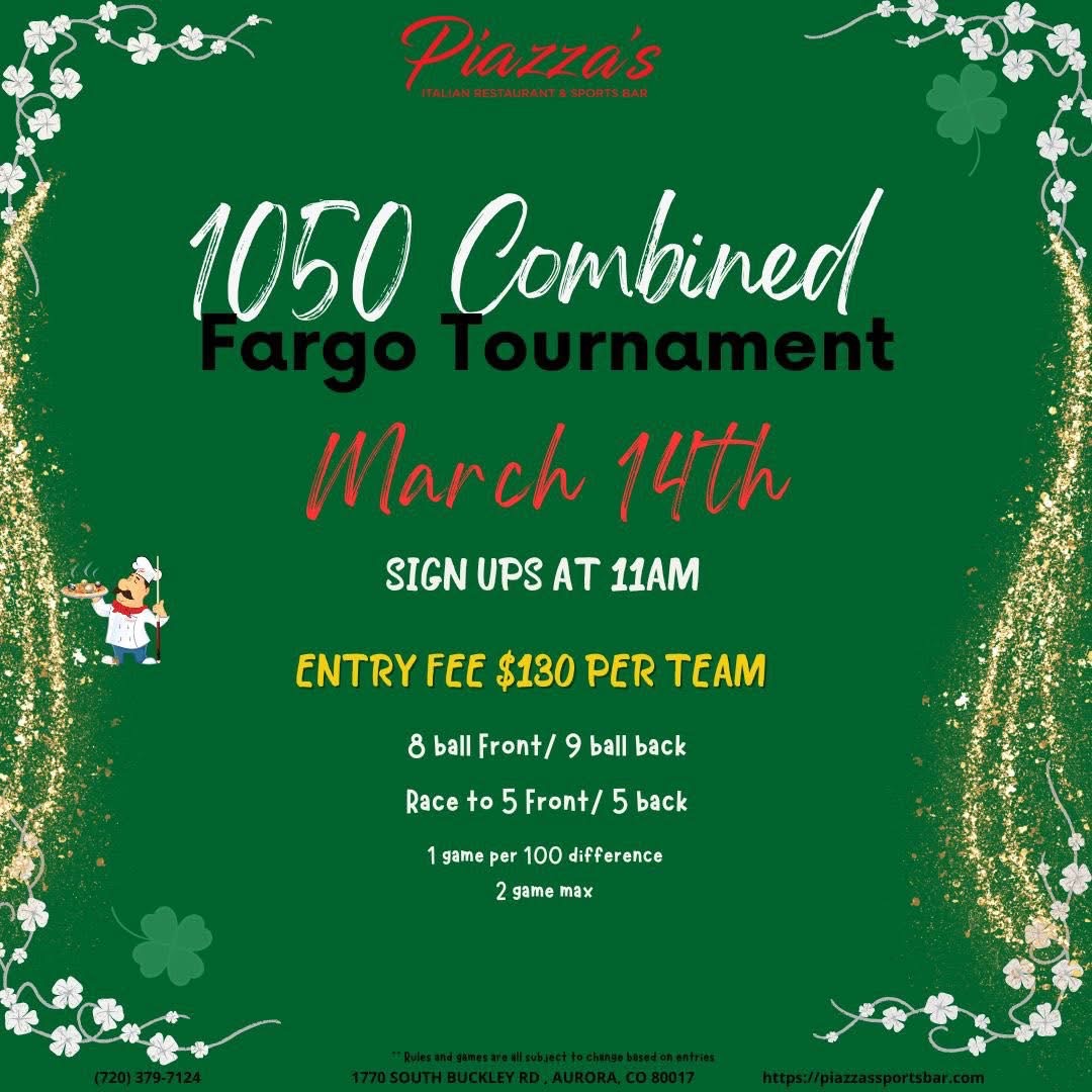 1050 Combined Fargo Tournament flyer