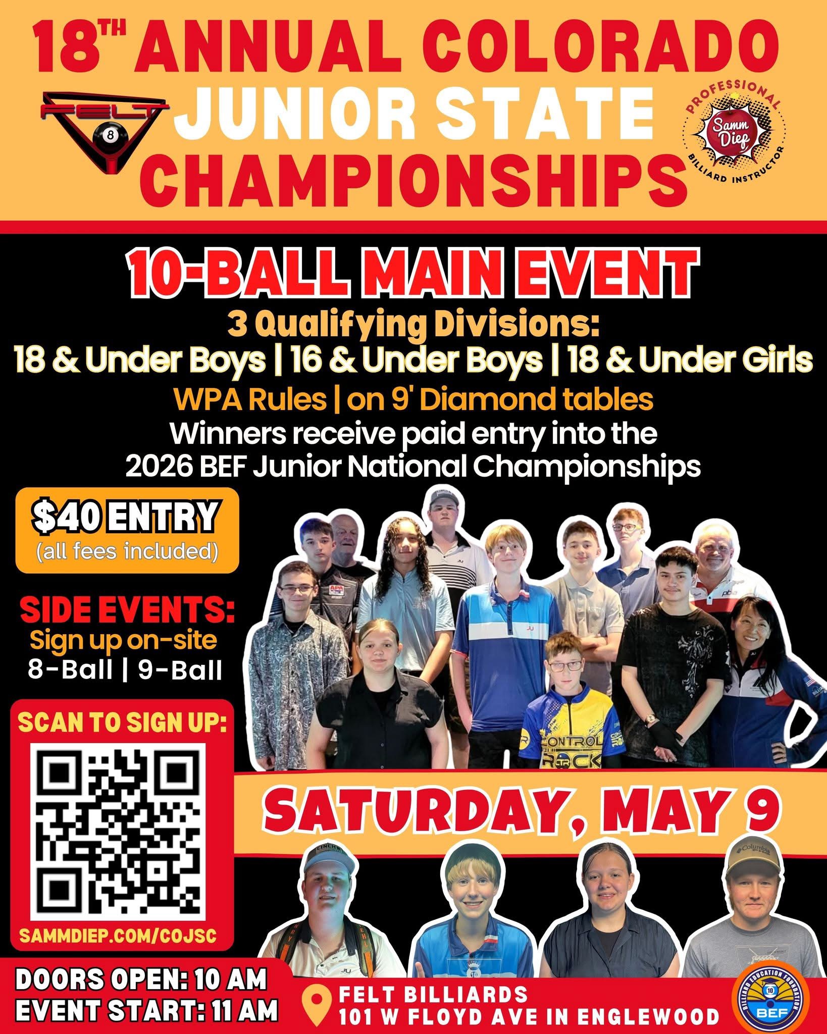 18th Annual Colorado Junior State Championships flyer