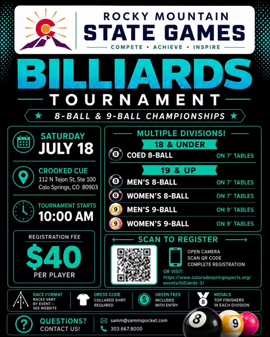Billiards Tournament flyer