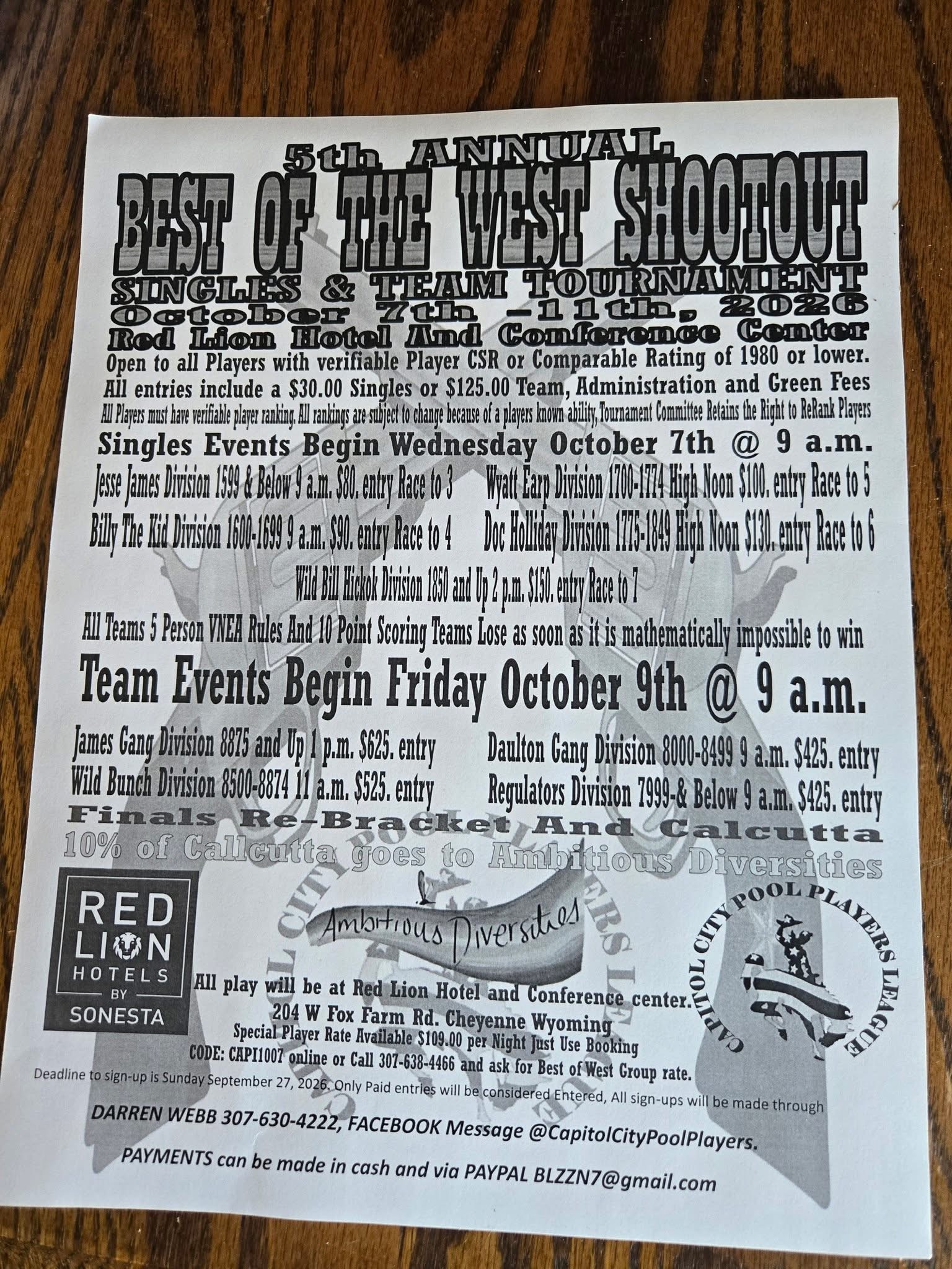 Best of the West Shootout flyer